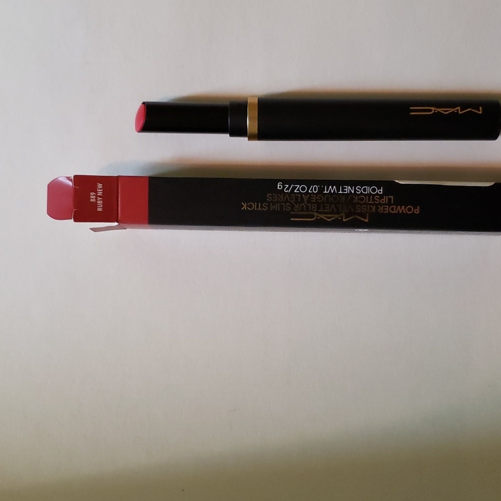 MAC Ruby New Powder Kiss Velvet Blur Slim Stick Lipstick